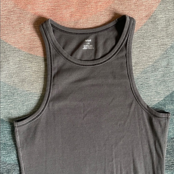 NWT Aerie High Neck Ribbed Midi Dress Large - Picture 8 of 12